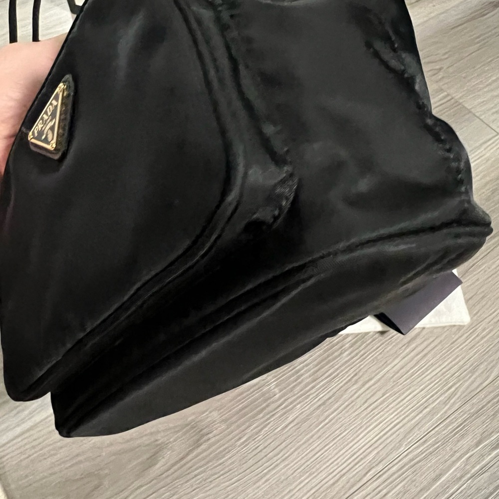 Prada Black Nylon Bucket Bag with Gold hardware - Picture 7 of 13